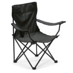 Chaise de plage en polyester 600D et cadre en acier. Pochette  de rangement en nylon incluse. Poids max.100 kg.-Noir-8719941038356