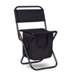 Chaise pliable en polyester 600D avec sac de rangement / glacière et sangles. Poids maximum 85 kg.-Noir-8719941048010