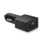 Chargeur de voiture USB en ABS avec 2 hubs et port type C.-Noir-8719941008588