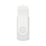Clé USB antibactérienne de 16 GB avec couvercle métallique de protection. Tournez le couvercle et connectez-vous au port USB pourcommencer à  l'utiliser. ISO 22196.-Blanc-8719941051904-3