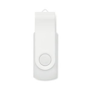 Clé USB antibactérienne de 16 GB avec couvercle métallique de protection. Tournez le couvercle et connectez-vous au port USB pourcommencer à  l'utiliser. ISO 22196.-Blanc-8719941051904-3