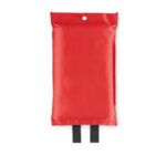 Couverture anti-feu en fibre de verre présentée dans une pochette en PVC. Taille de la couverture : 120x180 cm.-Rouge-8719941055339-2