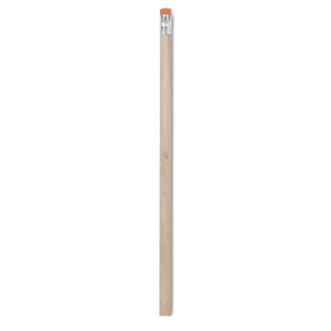 Crayon naturel avec gomme.-Orange-8719941017733