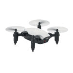 Drone pliable Wifi avec caméra pour prendre des photos et des vidéos. Livré avec télécommande et il est rechargeable. Avec une App sur votre smartphone vous pouvez également contrôler ce drone. 2 piles AAA exclues. Li-Ion 200 mAh rechargeable.-Blanc-8719941000995-2