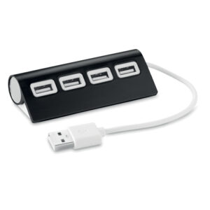 Duplicateur USB 4 ports 2.0 en aluminium. Longueur de câble 14