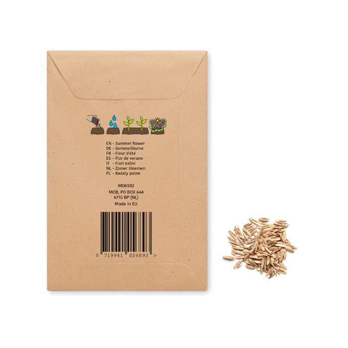 Mélange de graines de fleurs Sauvages dans une enveloppe kraft. Fabriqué en UE-Beige-8719941056893-2
