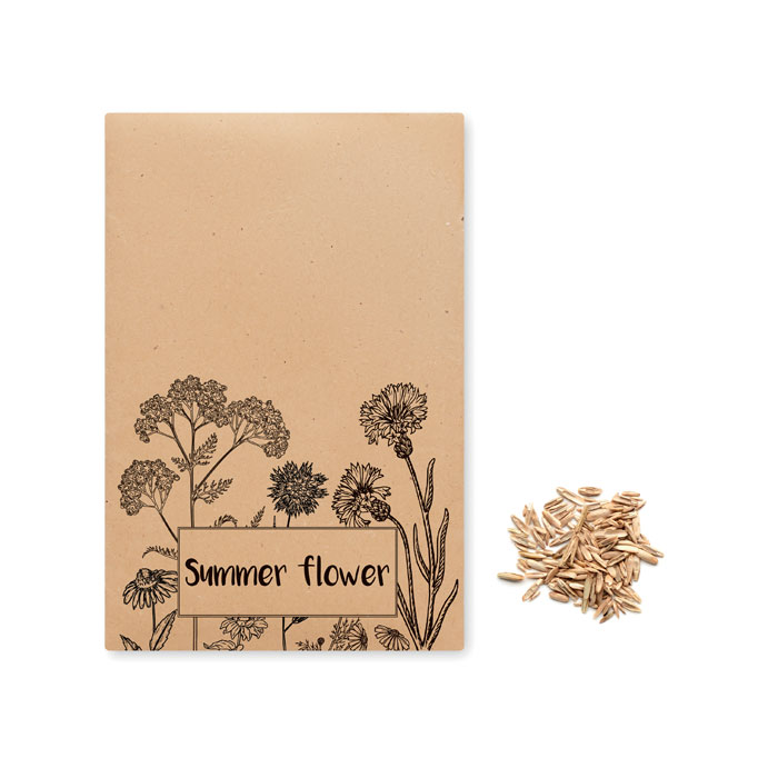 Mélange de graines de fleurs Sauvages dans une enveloppe kraft. Fabriqué en UE-Beige-8719941056893