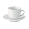 Tasse et sous tasse en porcelaine . Contenance: 80 ml.-Blanc-8719941037557