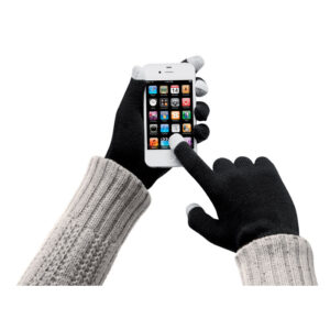 Gants tactiles pour Smartphone en acrylique. Les 3 extrémités tactiles des doigts sont composées de 30 % de fibres d'acier inoxydables.-Noir-8719941011656-3