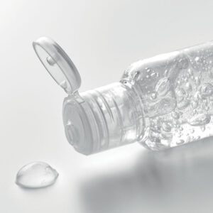 Gel nettoyant pour les mains en flacon PET rechargeable. Capacité 50 ml. Composé à  70% d'alcool. Fabriqué en UE. Cet article est classé dans la catégorie cosmétique. -Transparent-8719941050303-6