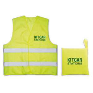 Gilet de sécurité 100% polyester tissé de Classe 2 avec surface réfléchissante haute visibilité.-Jaune-8719941019973-5