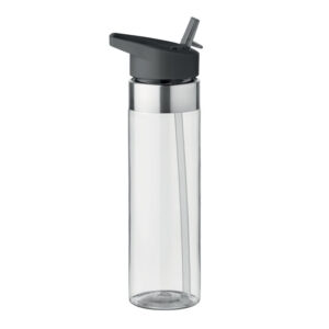 Gourde en Tritan¢ sans BPA avec détails en acier inoxydable et embout pliable. Contenance 650 ml. Ne convient pas aux boissons gazeuses. Anti fuite.-Transparent-8719941032606