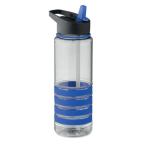 Gourde en Tritan¢ sans BPA avec anneaux en silicone et embout pliable sur le couvercle. Contenance 750 ml. Ne convient pas aux boissons gazeuses. Anti fuite.-Bleu royal-8719941032583