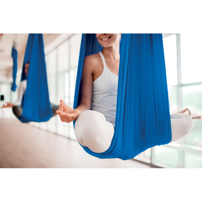 Ensemble hamac de yoga aérien/pilates en nylon souple 210D comprenant des sangles d'extension avec mousquetons en acier