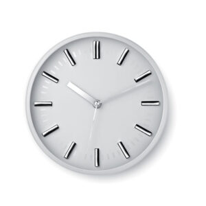 Horloge murale avec système 'clic clac' pour faciliter le retrait du cadran et effectuer le marquage. 1 pile AA non incluse.-Blanc-8719941008366
