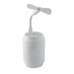 Humidificateur 3 en 1 en forme de cannette. Mini ventilateur  avec une veilleuse en 6 couleurs qui changent selon l'humeur.-Blanc-8719941001312-1