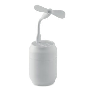 Humidificateur 3 en 1 en forme de cannette. Mini ventilateur  avec une veilleuse en 6 couleurs qui changent selon l'humeur.-Blanc-8719941001312-1