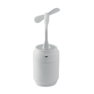 Humidificateur 3 en 1 en forme de cannette. Mini ventilateur  avec une veilleuse en 6 couleurs qui changent selon l'humeur.-Blanc-8719941001312-6