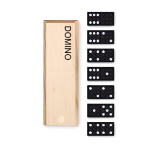 Jeu de domino présenté dans une boîte en bois.-Bois-8719941031623-1