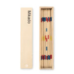 Jeu de mikado en bois. Présenté dans une boîte en bois.-Bois-8719941031630