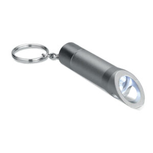 Lampe torche LED porte-clés en métal avec décapsuleur. Pile incluse.-Gris foncé-8719941020375-1