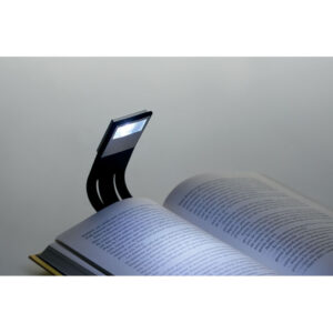 Liseuse LED avec corps flexible pour un réglage facile de l'angle. Peut être utilisé comme marque-page. 2 piles CR2032 incluses.-Noir-8719941034952-2