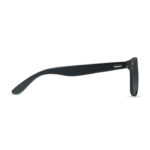 Lunettes de soleil avec branches et monture en bambou revêtement noir et verre miroir intégral. Protection UV400.-Noir-8719941056770-3