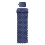 Matelas de couchage gonflable ultra léger en nylon hydrofuge 40D avec oreiller intégré. Présenté dans une pochette. Taille gonflée : 190x56cm. Pochette  incluse pour gonfler le matelas.-Bleu-8719941054592