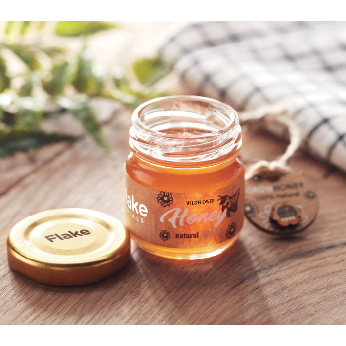Pot de miel de fleurs sauvages (50g). Comprend des graines de fleurs d'abeilles. Fabriqué dans l'UE.-Bois-8719941056091-5