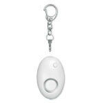 Mini alarme personnelle en ABS qui  s'active en tirant la goupille attachée au porte-clés. Comprend une lumière blanche LED. 3 piles AG13 incluses.-Blanc-8719941007321-3