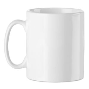 Mug en céramique de 300 ml dans une boîte cadeau en carton onduléindividuelle.-Blanc-8719941057982-1