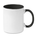 Mug en céramique de 300ml avec revêtement spécial pour sublimation.Intérieur et poignée colorés.-Noir-8719941006683