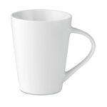 Mug en Porcelaine conique. Contenance: 250 ml. Emballage en vrac. La tampographie ne résiste pas au lave vaisselle. Le transfert céramique est résistant au lavage.-Blanc-8719941030138