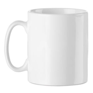 Mug céramique de 300 ml avec revêtement spécial pour sublimation. Emballage individuel dans une boîte en carton blanc.-Blanc-8719941005952-1