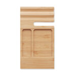 Organiseur de bureau avec support de téléphone de bureau en bambou avec trombones et notes autocollantes.-Bois-8719941056282-1