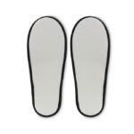 Paire de chaussons d'hôtel en polyester présentés dans une pochette non tissée. Taille EUR 44 - 45.-Noir-8719941044876-3