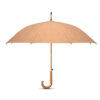Parapluie en liège à  ouverture automatique de 25 pouces avec mât en bambou et poignée en bois de pin