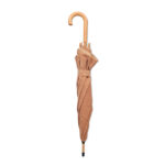 Parapluie en liège à  ouverture automatique de 25 pouces avec mât en bambou et poignée en bois de pin