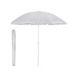 Parasol portable en polyester 210T avec revêtement intérieur anti-UV (SPF30+) pour une protection instantanée. Léger et réglable. Pochette de transport incluse. à150 cm-Gris-8719941050563