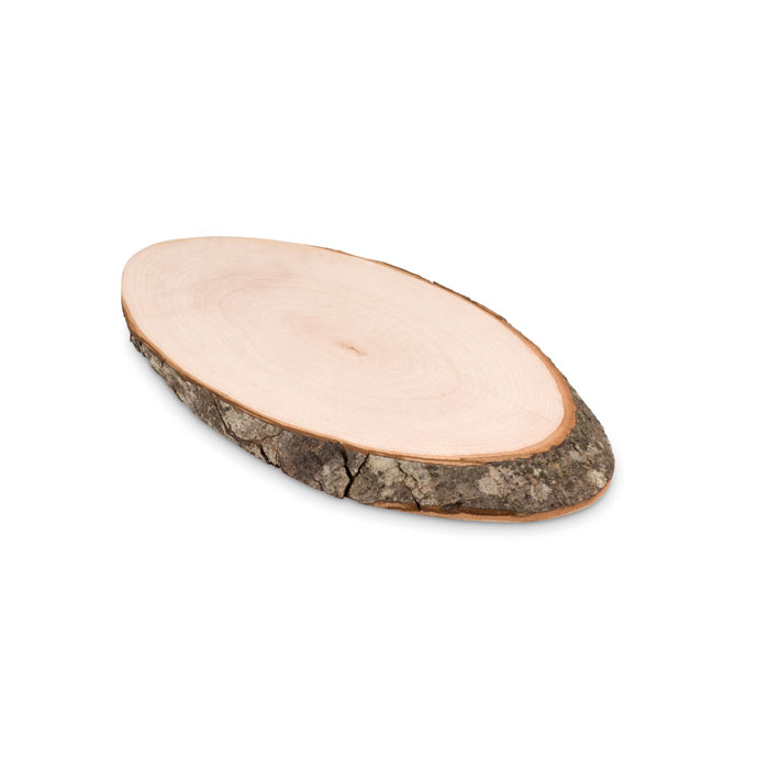 Planche à  découper ovale en bois avec écorce-Bois-8719941026834