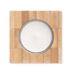 Porte-bougie en bambou avec bougie chauffe plat incluse.-Bois-8719941054325-2