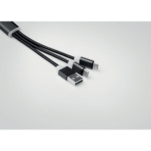 Porte-clés avec micro-USB 1A et câble de recharge de type C.-Noir-8719941033559-4