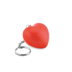 Porte-clés en PU forme de coeur.-Rouge-8719941032118-1