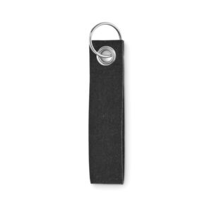 Porte-clés rectangulaire en feutre RPET.-Noir-8719941056985-2