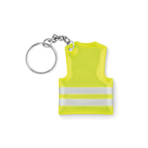 Porte-clés gilet de  sécurité réfléchissant.-Jaune néon-8719941031821-2