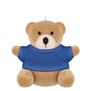 Ourson en peluche. T-shirt 100 % coton pour impression logo.-Bleu-8719941046689