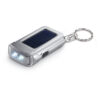Porte-clés satiné et argenté avec 2 LED blanches alimentées par énergie solaire. 12 heures d'autonomie.-Argent mat-8719941008649