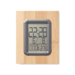 réveil et thermomètre. 2 piles incluses.-Bois-8719941053854-1