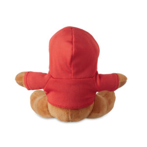 Renne en peluche au toucher doux avec pull à  capuche amovible-Rouge-8719941048973-6