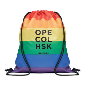 Sac à  cordon arc-en-ciel en polyester RPET 210D avec cordons en PP.-Multicolore-8719941056022-5